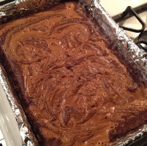 Brownies with a cookie butter swirl
